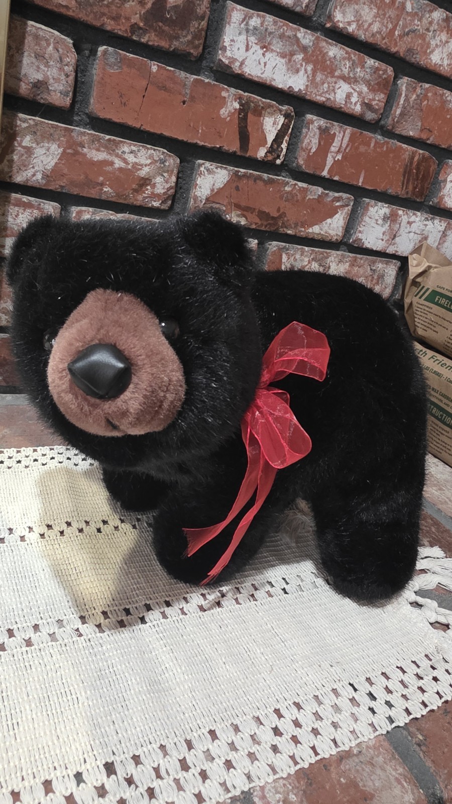 Adorable Stuffed Fluffy Black Bear From Cherokee, North Carolina Adorable Stuffed Fluffy Black Bear From Cherokee, North Carolina