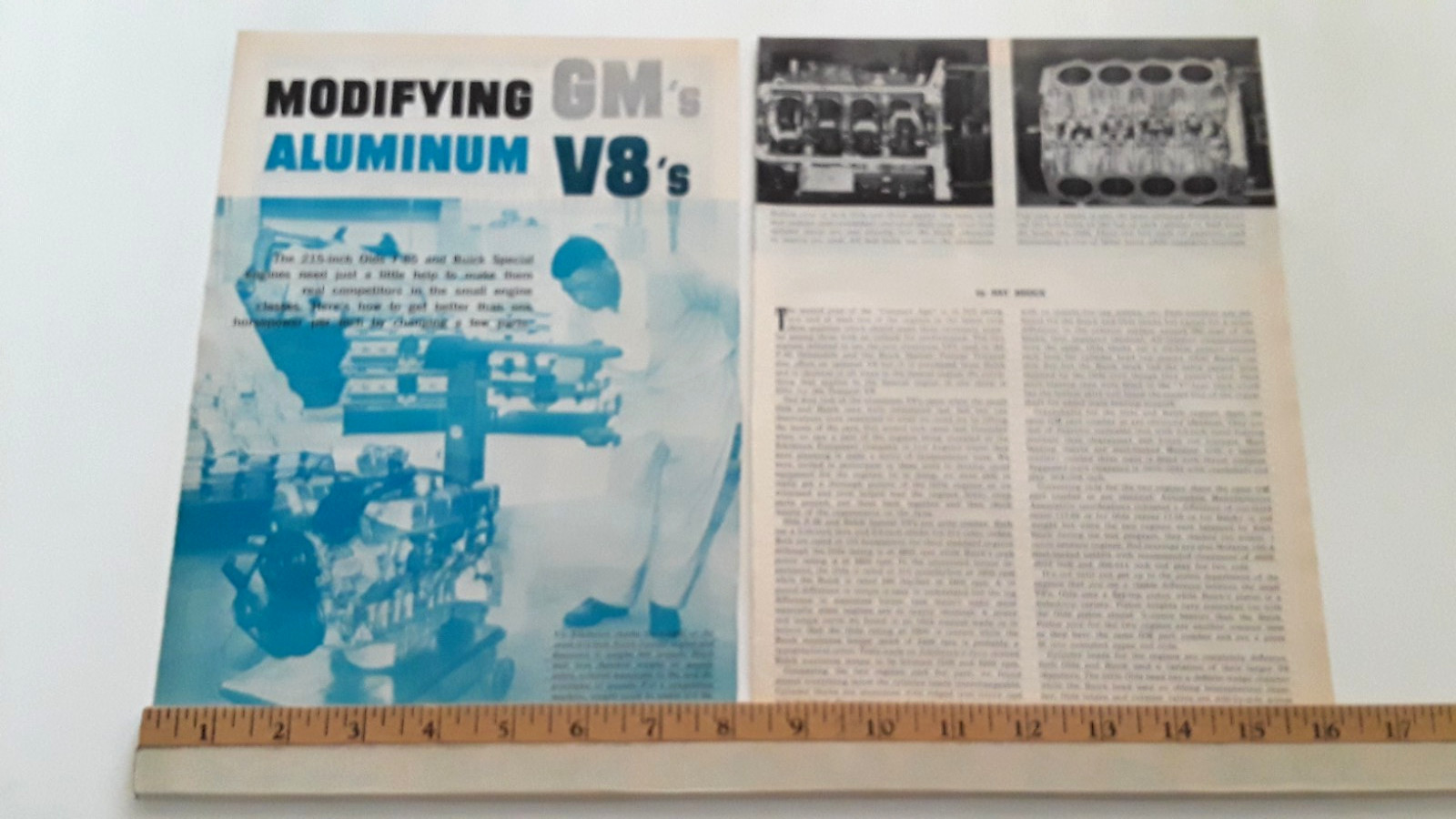 OLDSMOBILE BUICK 215 c.i. ALUMINUM V8 ORIGINAL 1961 ARTICLE