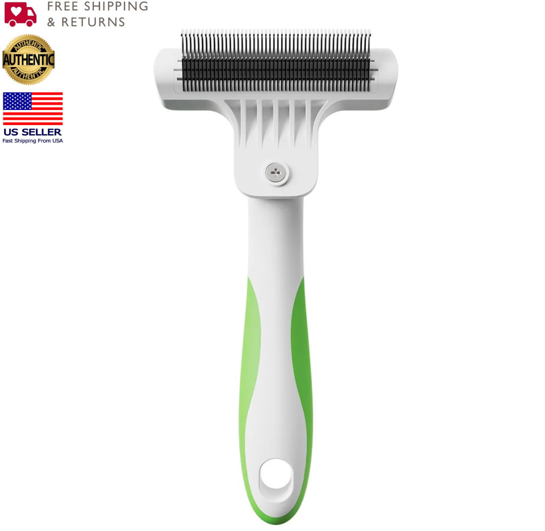 Andis Premium Fine-Tooth Deshedding Rake White-Green
