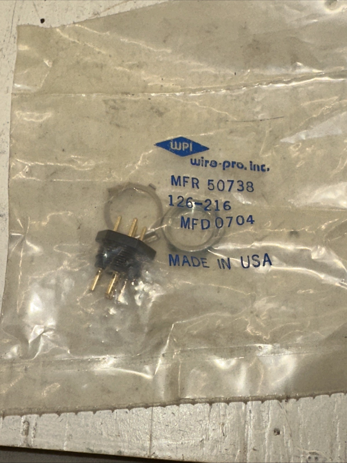 New Sealed WPI Wire Pro MFR 50738 126-216 5 Prong Connector New Sealed WPI Wire Pro MFR 50738 126-216 5 Prong Connector