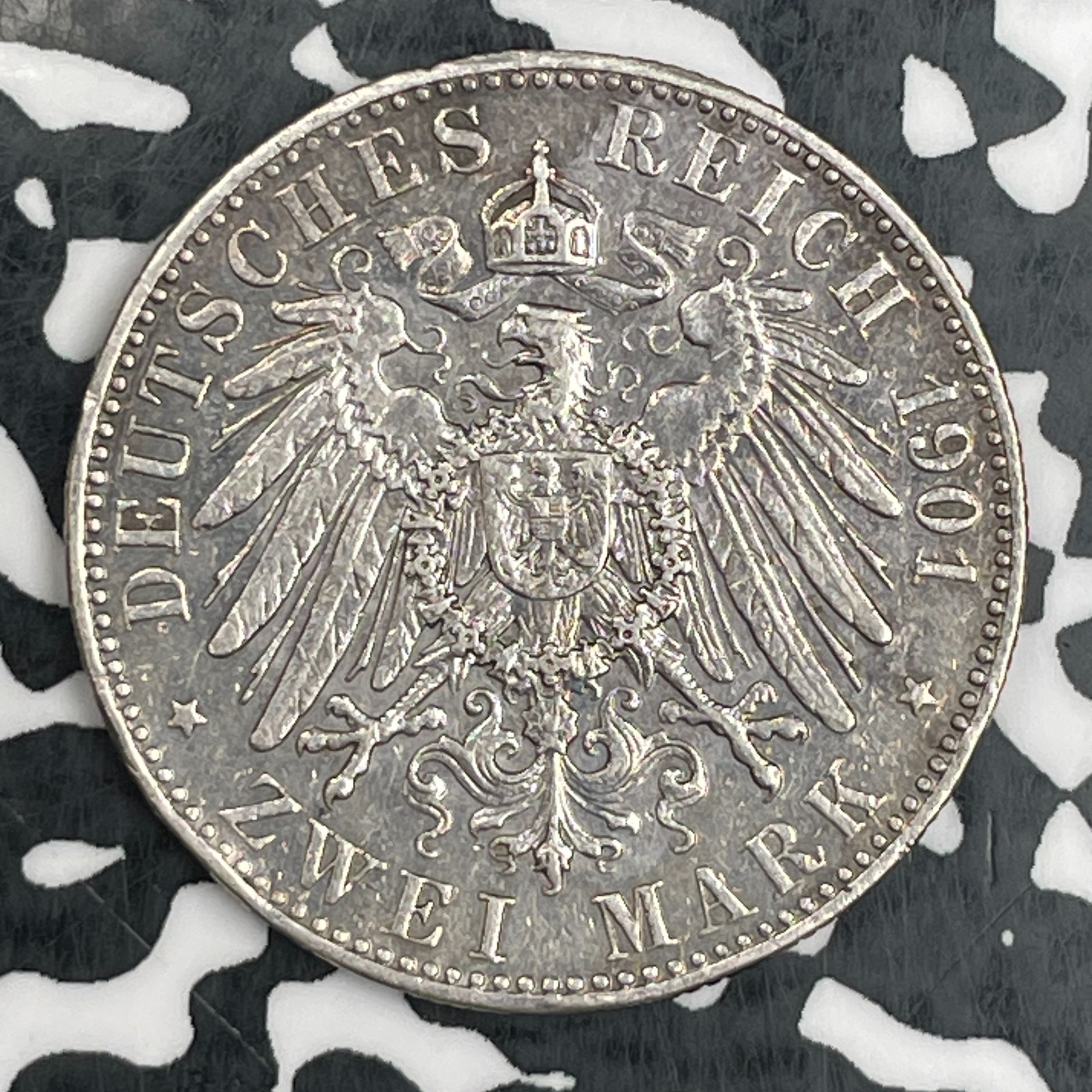 1901 Germany Prussia 2 Mark Lot#N1730 Silver