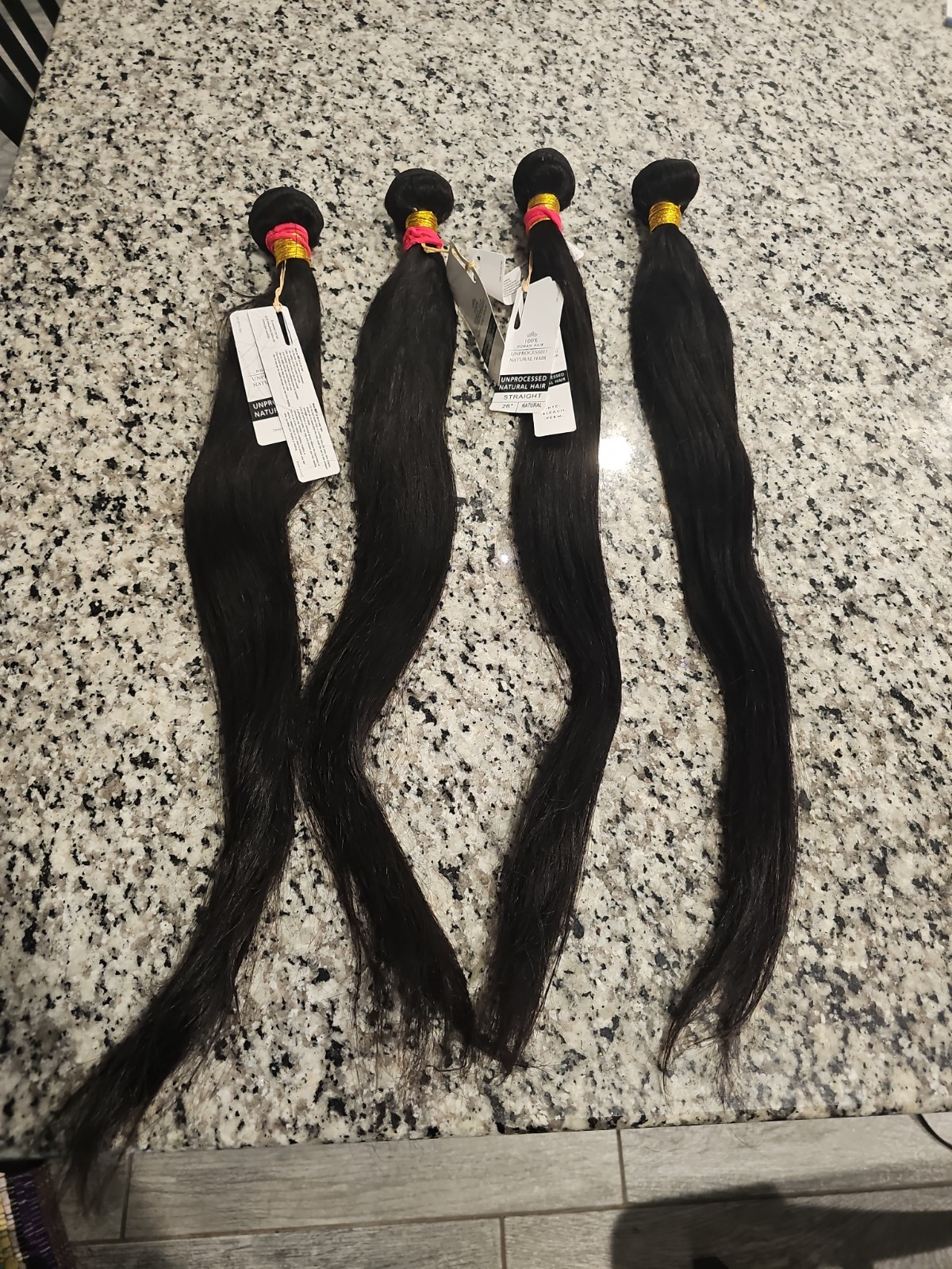 Unprocessed Virgin Straight Sew In Weave 100% Human Hair Natural Black Bundle Unprocessed Virgin Straight Sew In Weave 100% Human Hair Natural Black Bundle