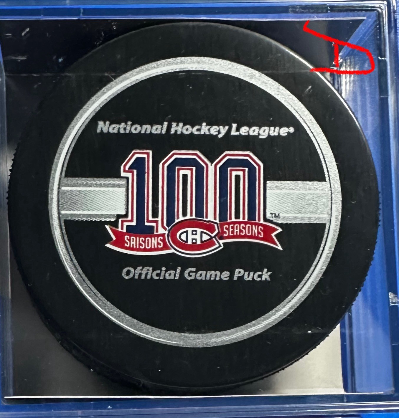 2008-2009 Montréal Canadiens (100yr Anniversary) NHL Official Game Puck