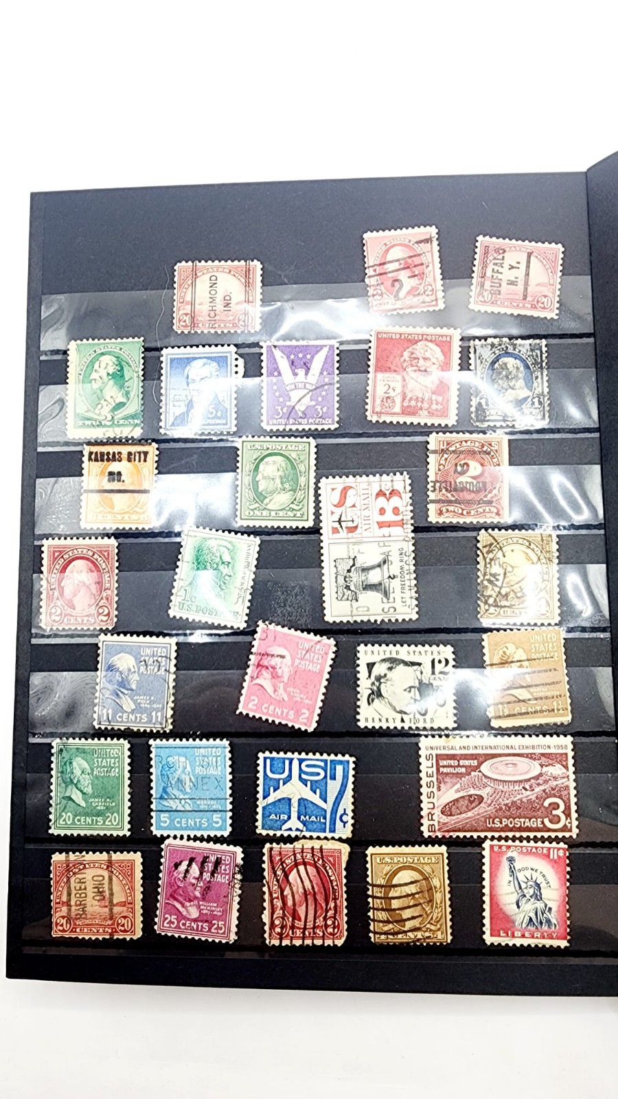 RARE $5 US Stamp LOT Vintage American Album 200 Mixed Stamps