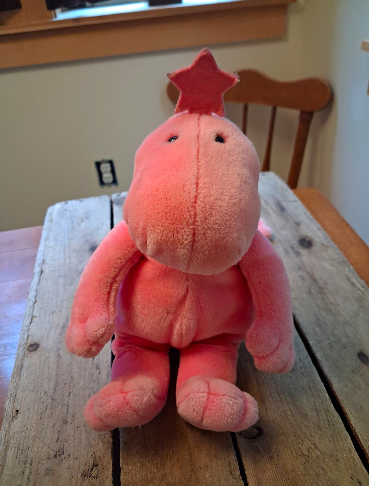 GUND Zwibble Dibble Pink Plush Stuffed Animal Star Antenna Vintage 1990 #0054 GUND Zwibble Dibble Pink Plush Stuffed Animal Star Antenna Vintage 1990 #0054