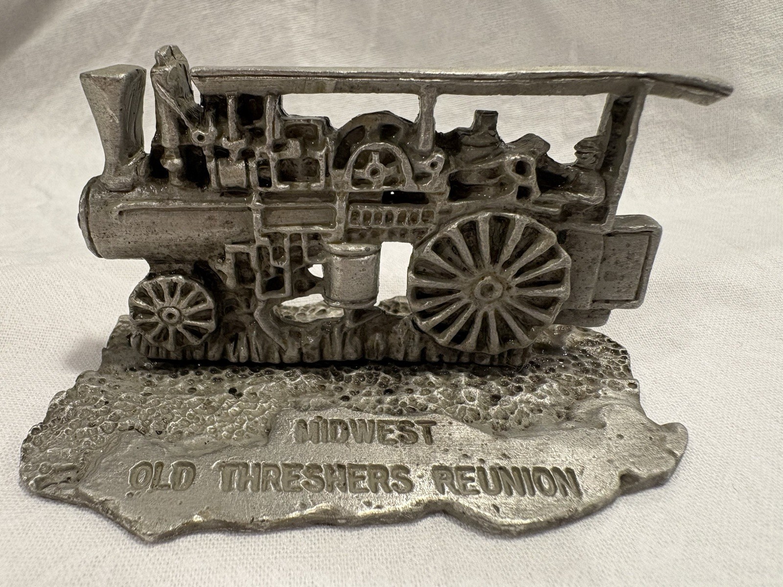 Vintage Midwest Thrasher’s Reunion Pewter Figure -Thrashing Machine-STEAM ENGINE