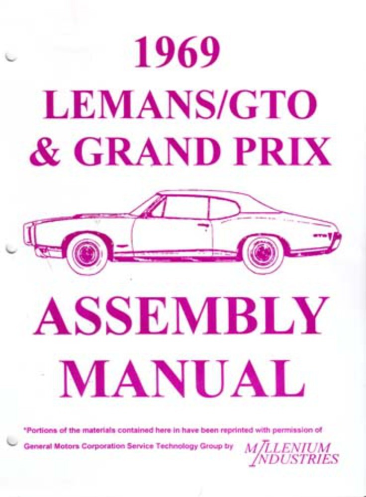 1969 Pontiac Lemans, GTO, Grand Prix Factory Assembly Manual