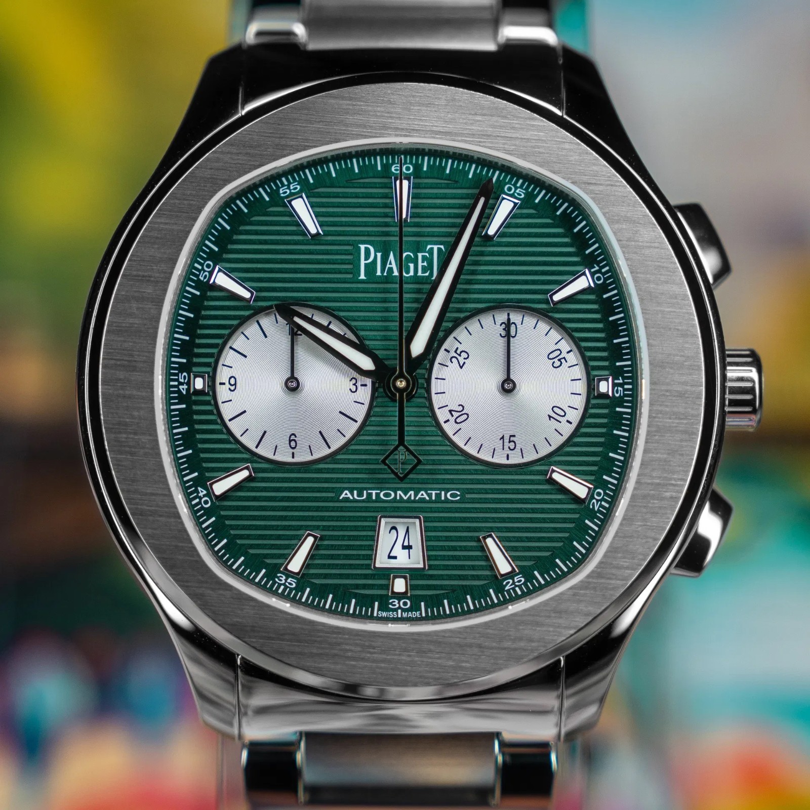 2025 Piaget Polo Chronograph 42mm Green Dial G0A49024 Full Set Unworn