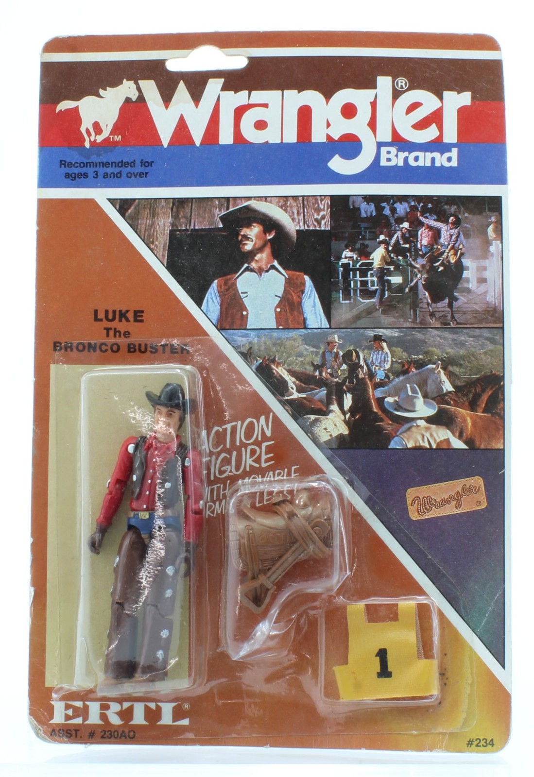 1983 ERTL Wrangler Luke the Bronco Buster #230AO Action Figure