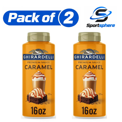 GHIRARDELLI Premium Caramel Sauce, 16 oz Bottle (PACK 2)