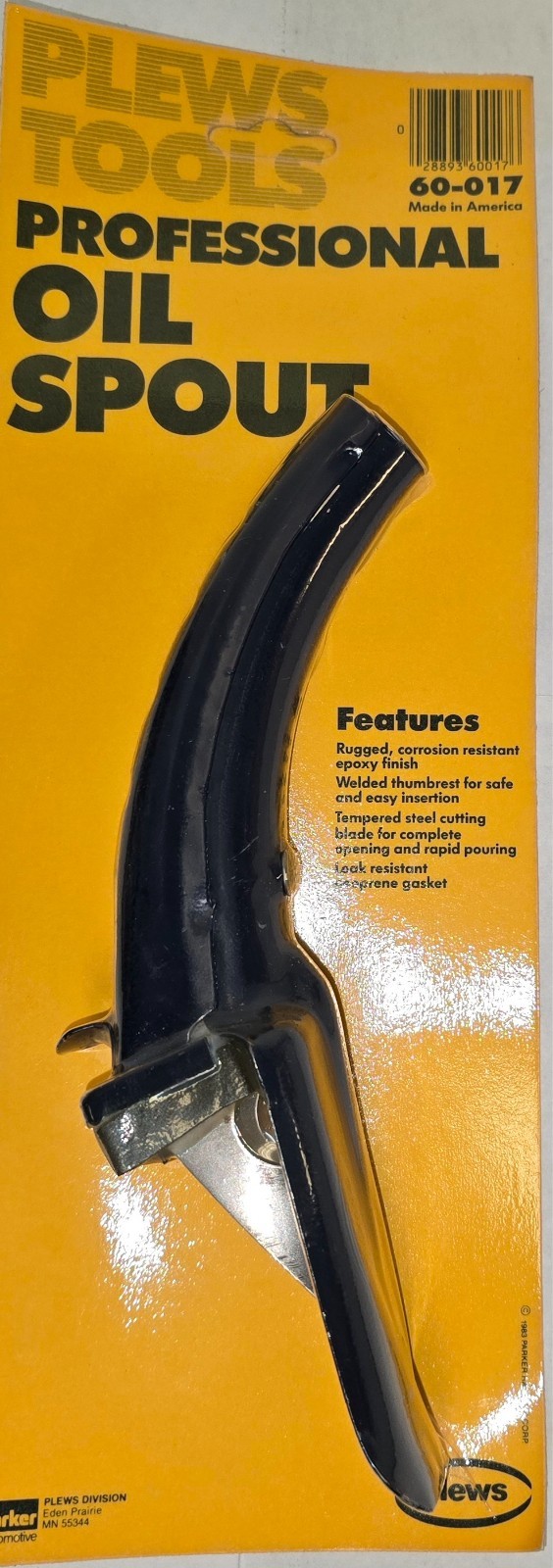 PLEWS TOOLS VINTAGE OIL SPOUT 60-017 Epoxy finish- NEW - PLEWS TOOLS VINTAGE OIL SPOUT 60-017 Epoxy finish- NEW -