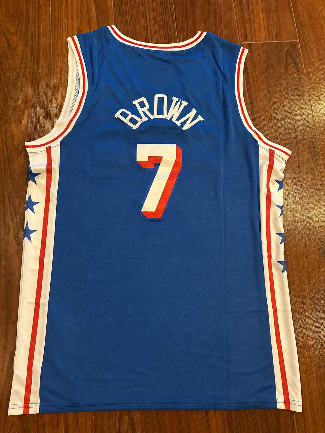 Jaylen Brown #7 Philadelphia PHILA Blue Basketball Jersey Adult Men\'s S-2X NWT