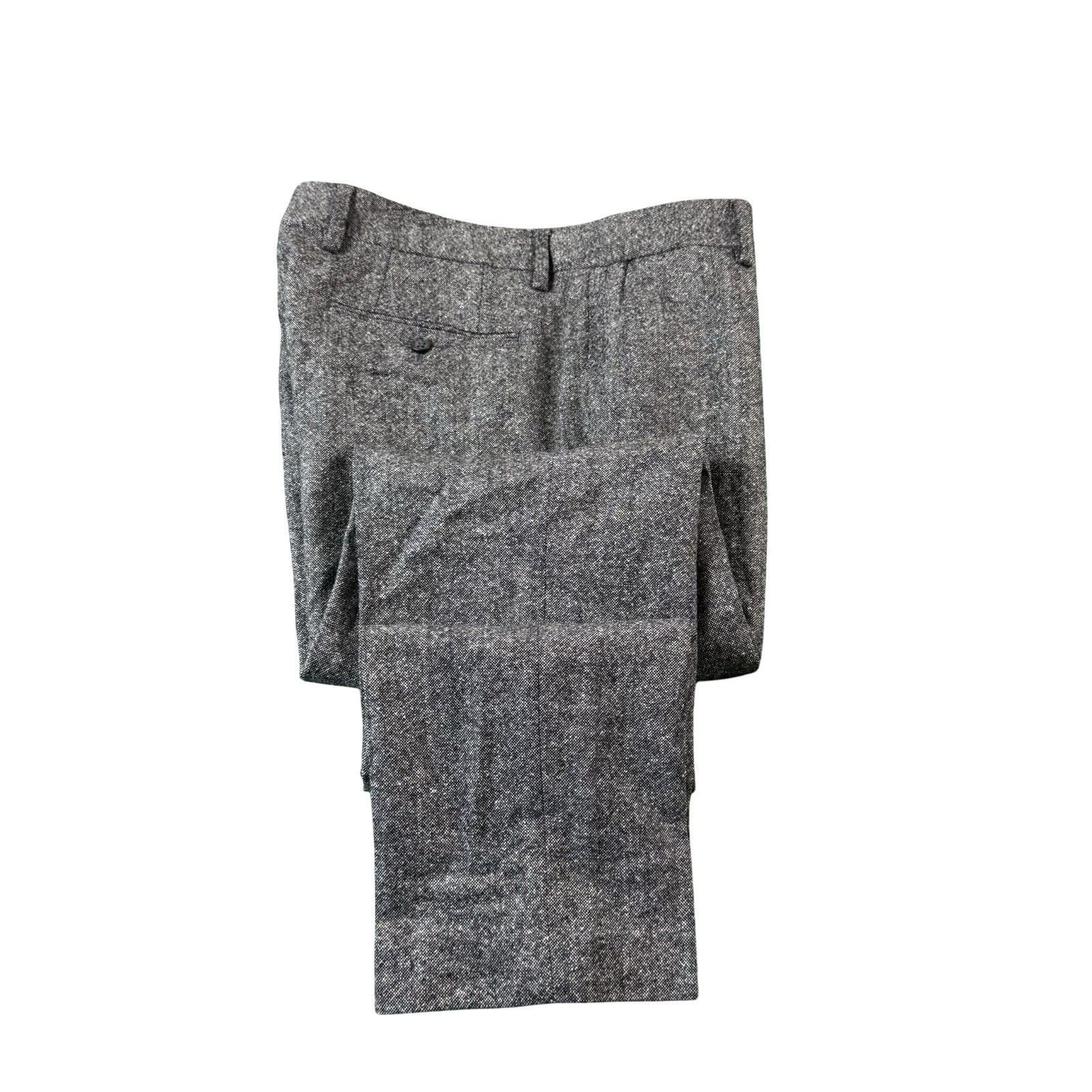 Bonobos Gray Marzotto Donegal Flecked Wool Mens Trouser 32x32 Slim Fit
