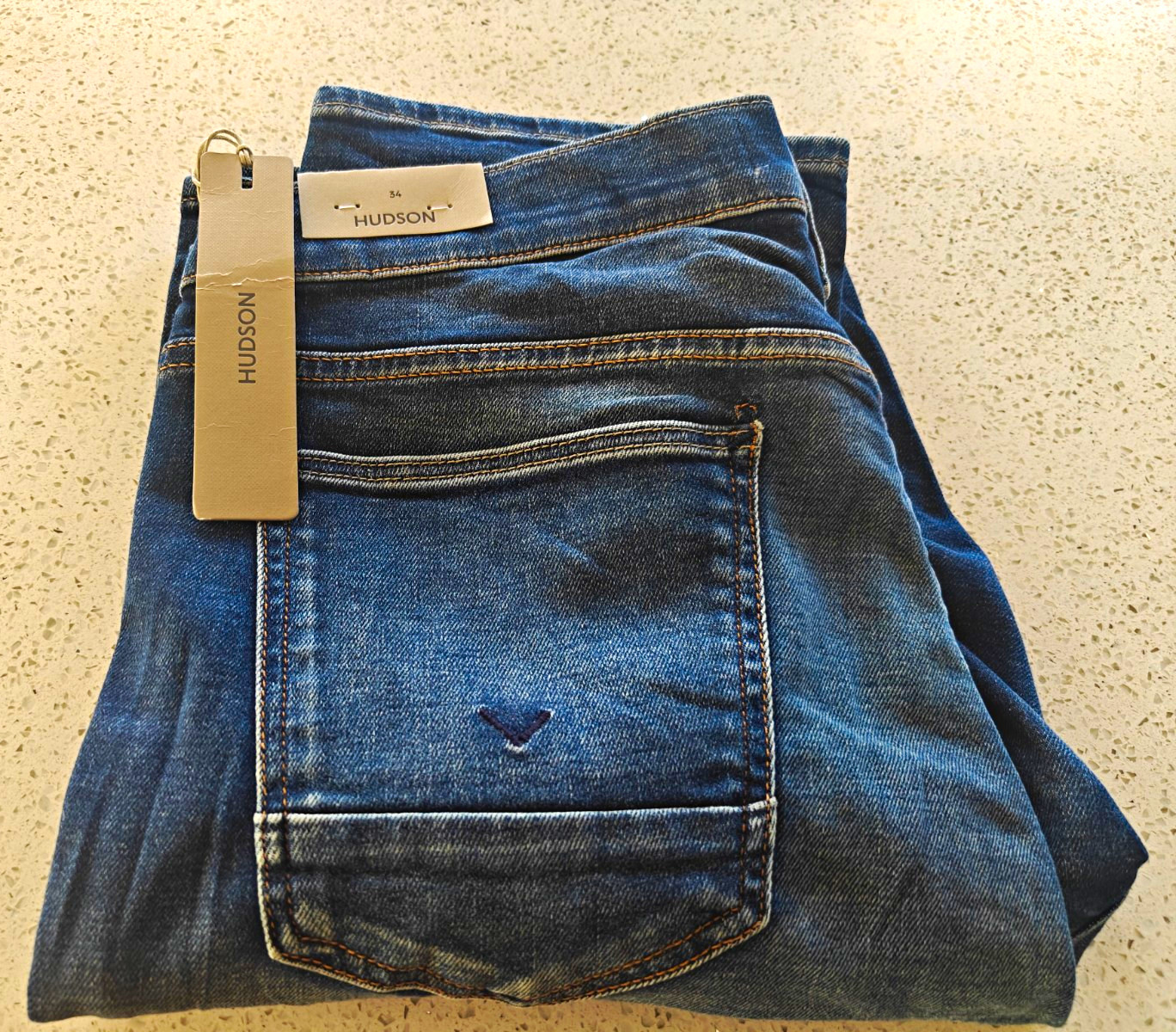 HUDSON Blake Slim Straight Zip Fly Denim Jeans Blue Size 34 X 32 Men\'s NWT HUDSON Blake Slim Straight Zip Fly Denim Jeans Blue Size 34 X 32 Men\'s NWT