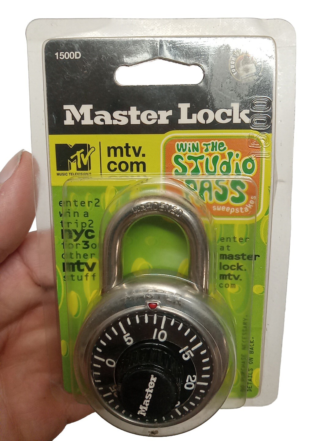 New Limited Release Vintage 2001 MTV Studio Combination Master Lock 