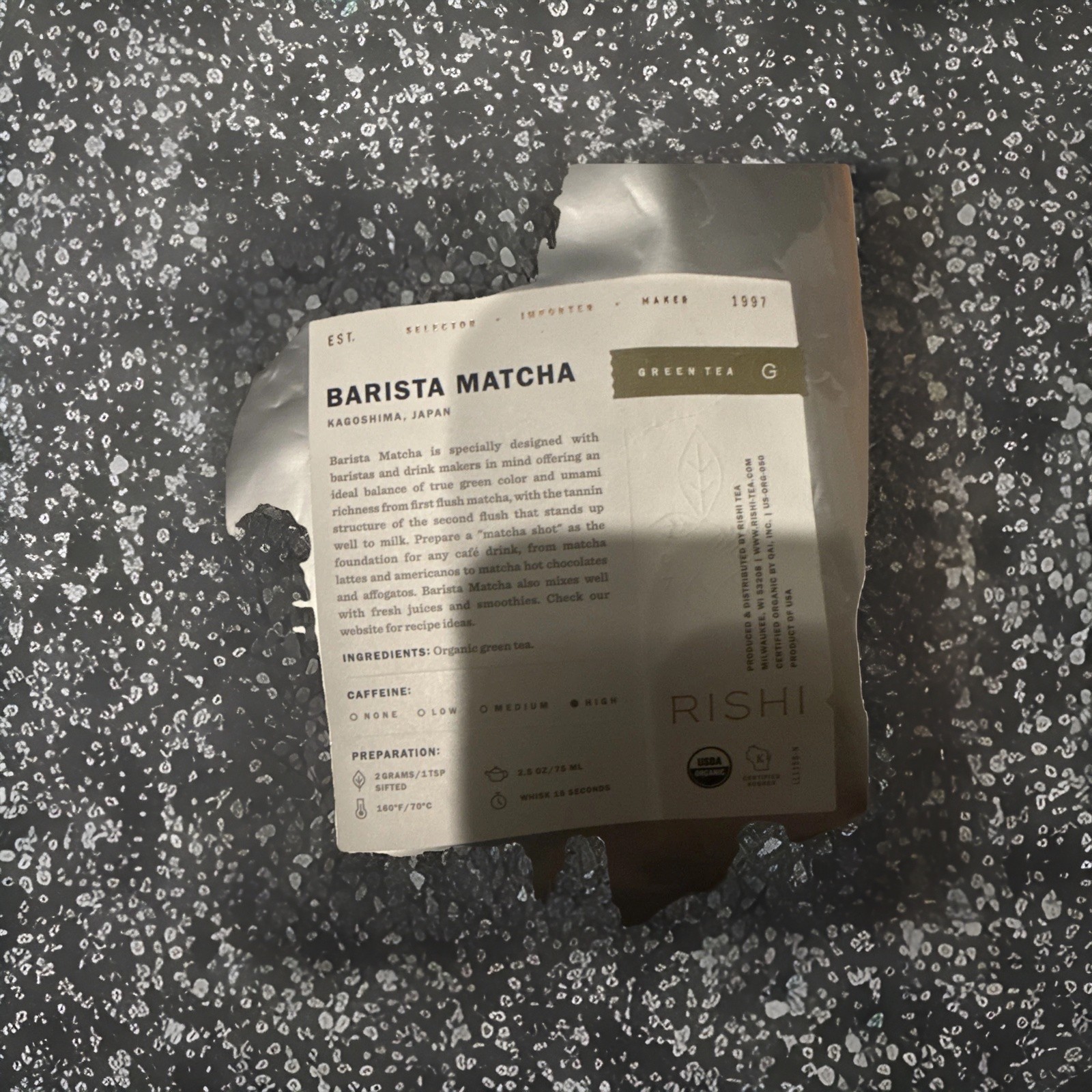MATCHA   100%  JAPAN  Rishi Organic Tea  1 kilo (2.2 lbs).   I don’t sell Korean