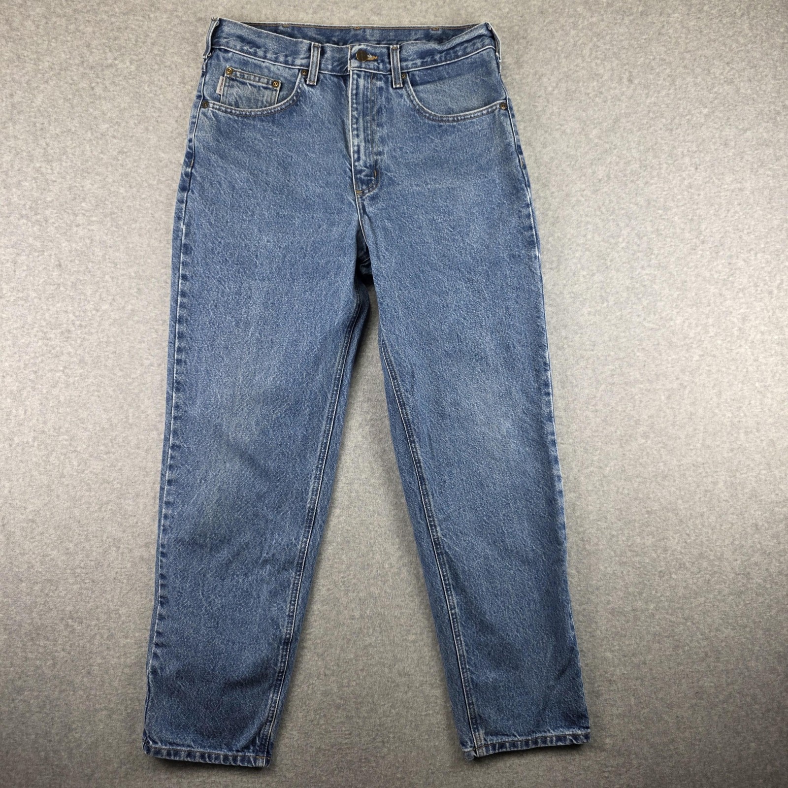 Carhartt B17-DST Jeans Mens 34x32 Straight Fit Blue Denim 100% Cotton Workwear