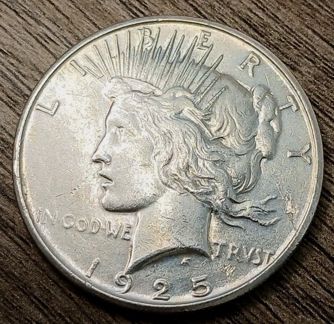 1925-P AU Peace Dollar - Low Shipping