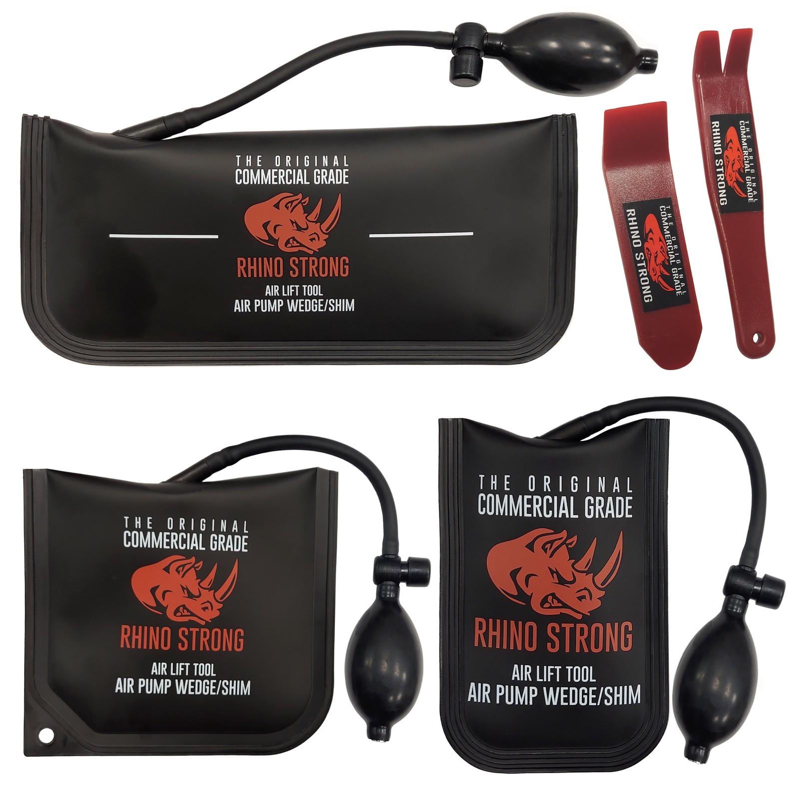 The Original Rhino Strong Commercial Grade Air Wedge Bag Pump 3 pack with tote The Original Rhino Strong Commercial Grade Air Wedge Bag Pump 3 pack with tote