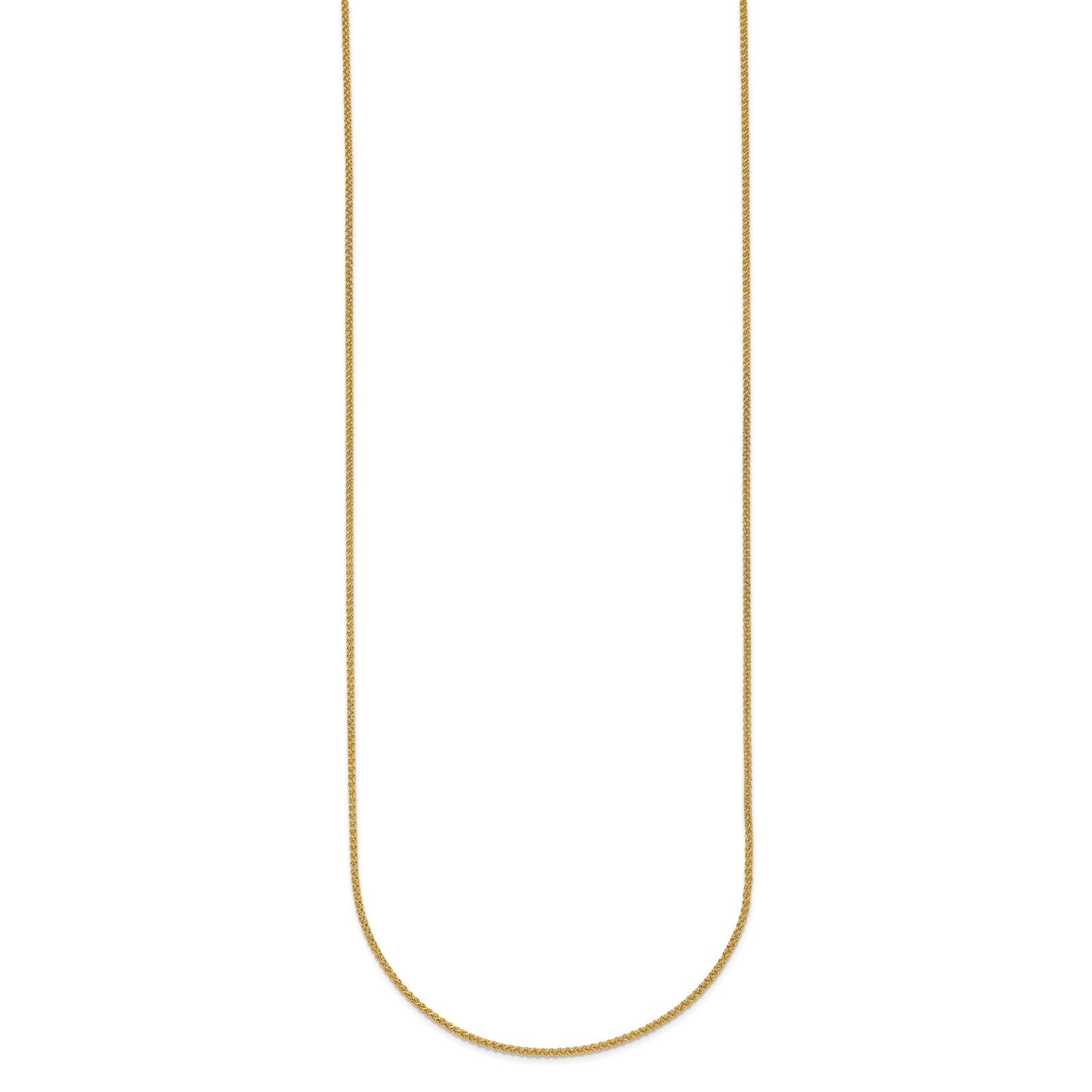 Herco 1.1mm Spiga 16 Inch Chain Necklace 14k Yellow Gold Solid