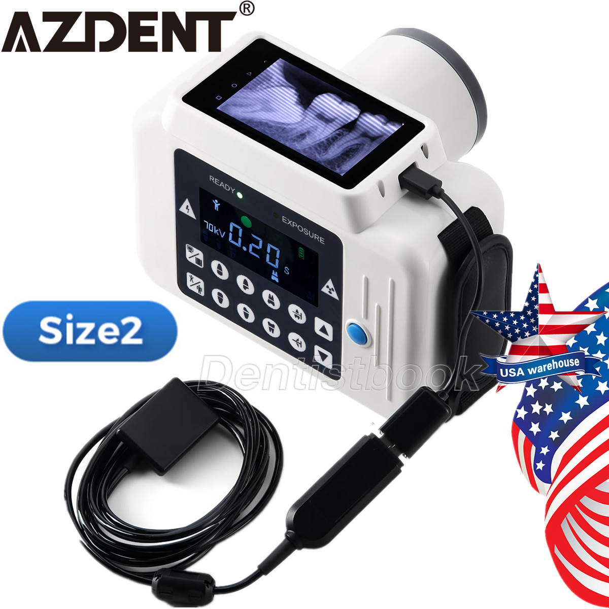 AZDENT Portable Dental Digital Machine with Screen Sensor 2.0