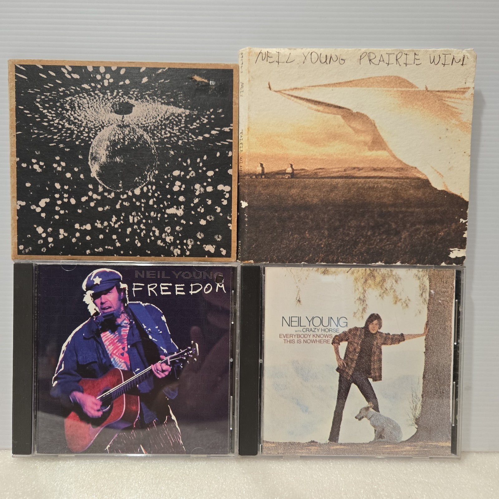 NEIL YOUNG CD LOT OF 4 - KNOWS THIS IS NOWHERE, FREEDOM, MIRROR BALL, PRAIRIE