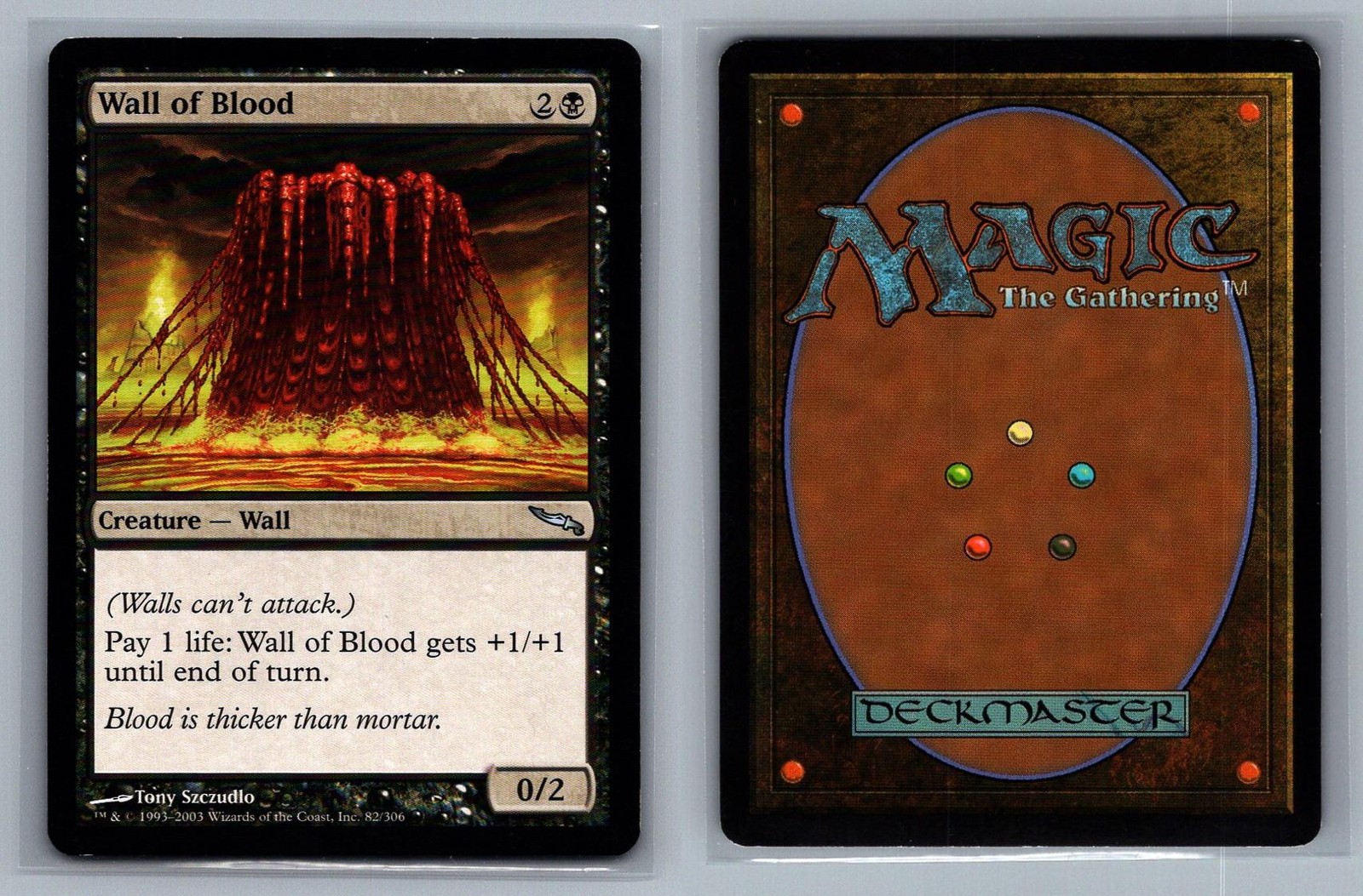 Wall of Blood #82 Mirrodin Magic: The Gathering MTG - LP