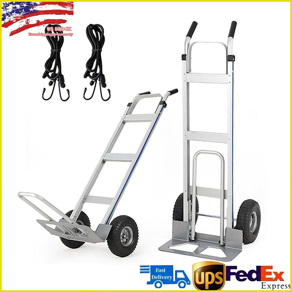 Portable Aluminum Hand Truck Dolly Cart 600lb Moving Platform Trolley 10\ Portable Aluminum Hand Truck Dolly Cart 600lb Moving Platform Trolley 10\