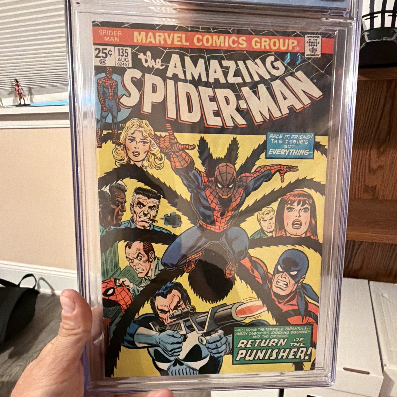 Marvel Amazing Spider-Man #135 (1974) CGC 8.0 2nd App of Punisher White Pages