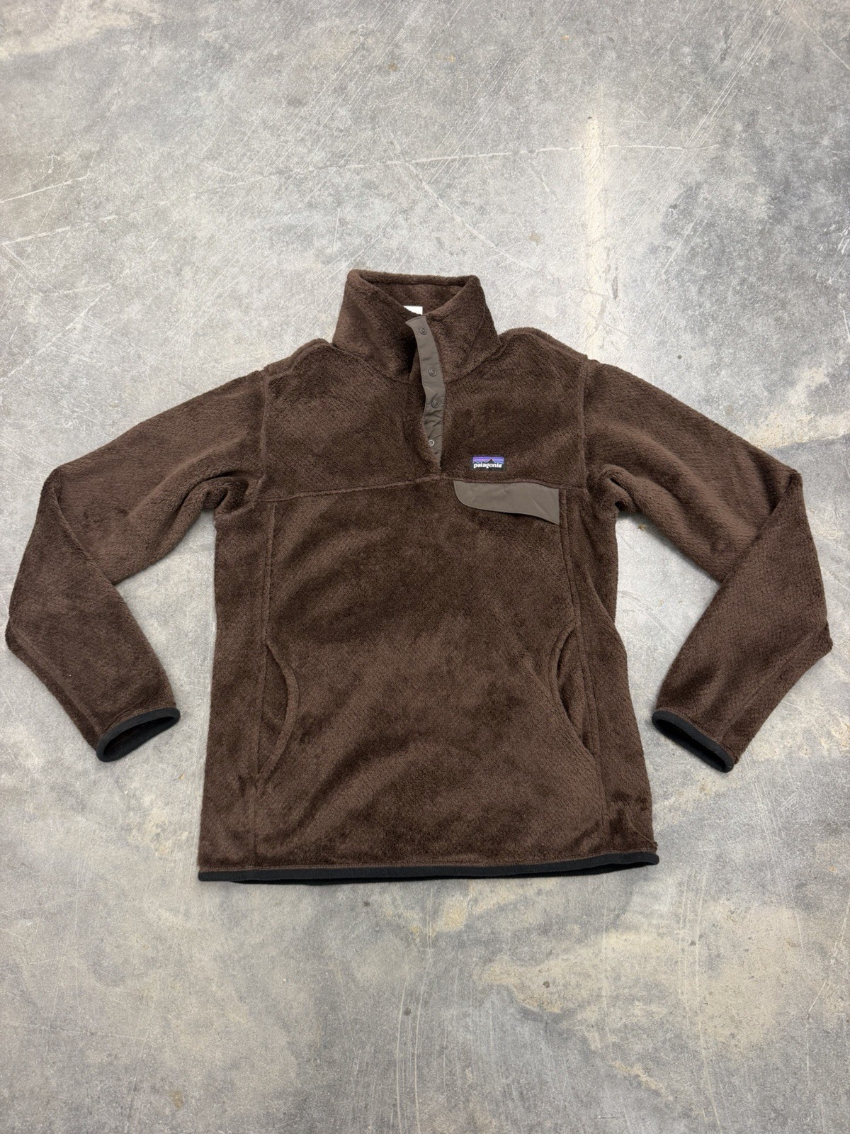 Patagonia Women\'s Re-Tool Snap T Fleece Pullover Pockets Brown Sz M Patagonia Women\'s Re-Tool Snap T Fleece Pullover Pockets Brown Sz M