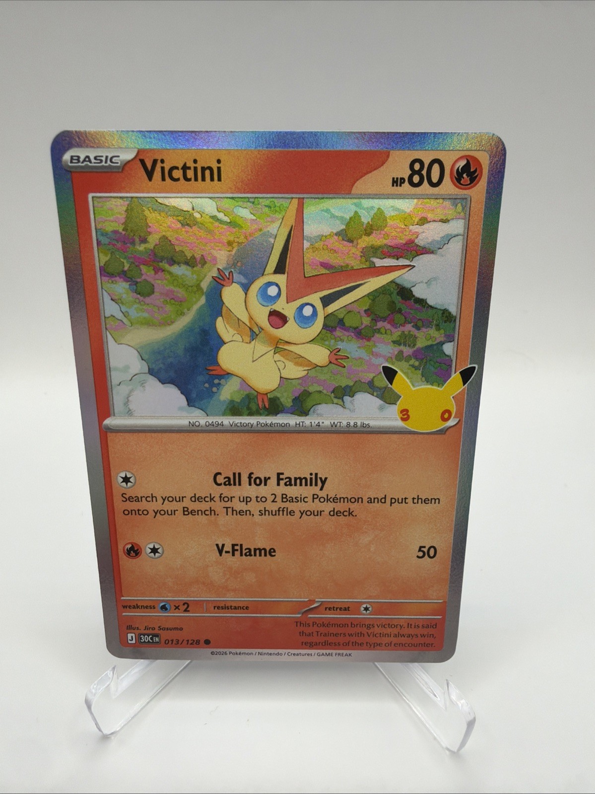 🔥Victini 013/128 30th Celebrations Holo Rare - Pokemon TCG🔥
