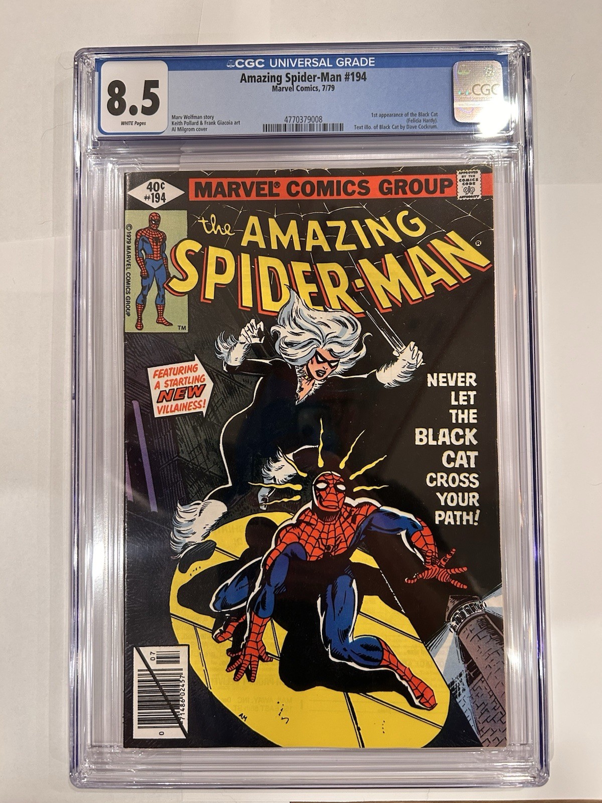 The Amazing Spider-Man #194 (Marvel Comics July 1979) CGC 8.5 White Pages