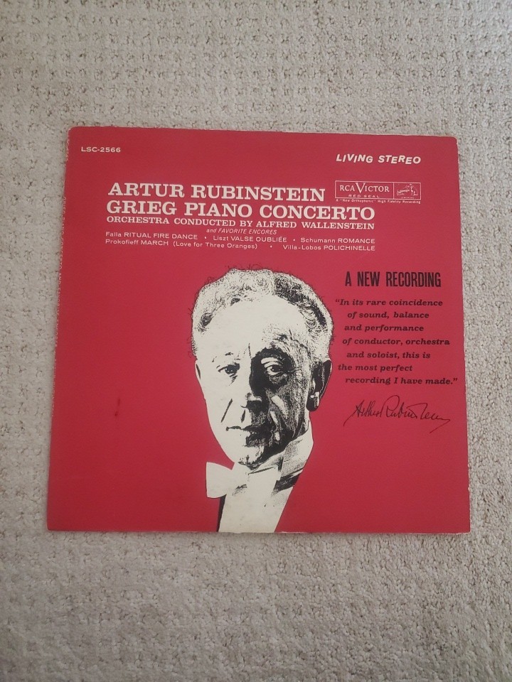 Grieg: Piano Concerto: Artur Rubinstein, Alfred Wallenstein, LP 1972 - EX Vinyl Grieg: Piano Concerto: Artur Rubinstein, Alfred Wallenstein, LP 1972 - EX Vinyl