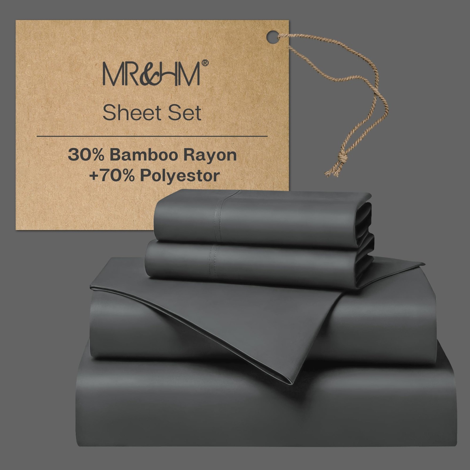MR&HM King Sheets Set, Cooling Bamboo Blend, 15\ MR&HM King Sheets Set, Cooling Bamboo Blend, 15\