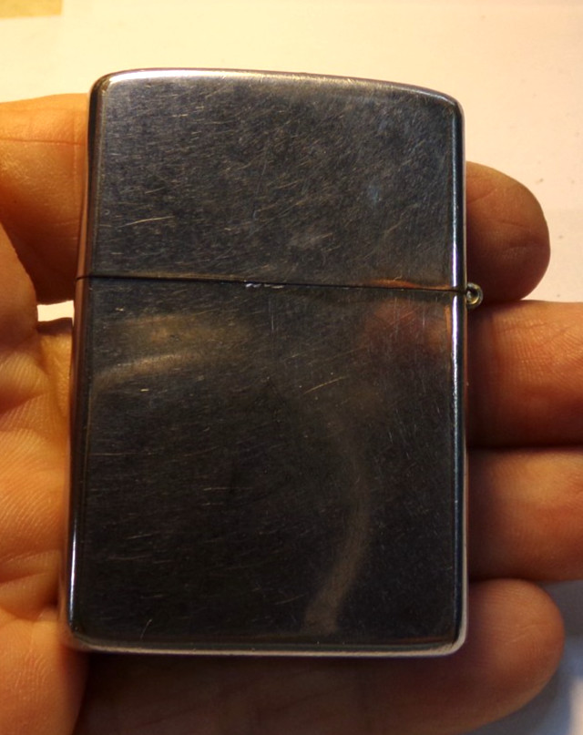 Vintage 1963 or 1964 ZIPPO Lighter PAT#2517191 Chrome X (1994) on insert