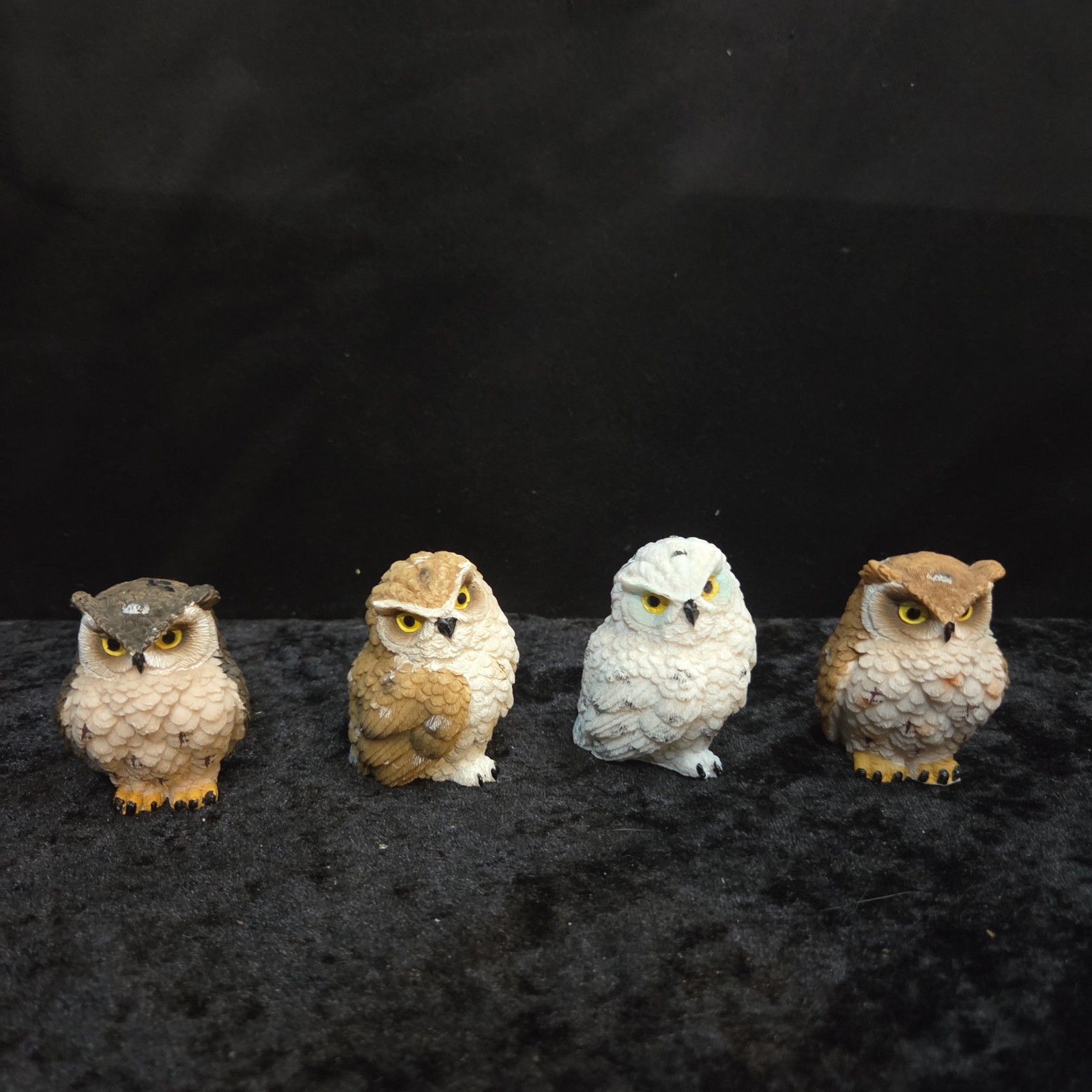 Ebros Peeking Colorful Nocturnal Fat Owls Miniature Figurine Set of 4 Whimsical Ebros Peeking Colorful Nocturnal Fat Owls Miniature Figurine Set of 4 Whimsical