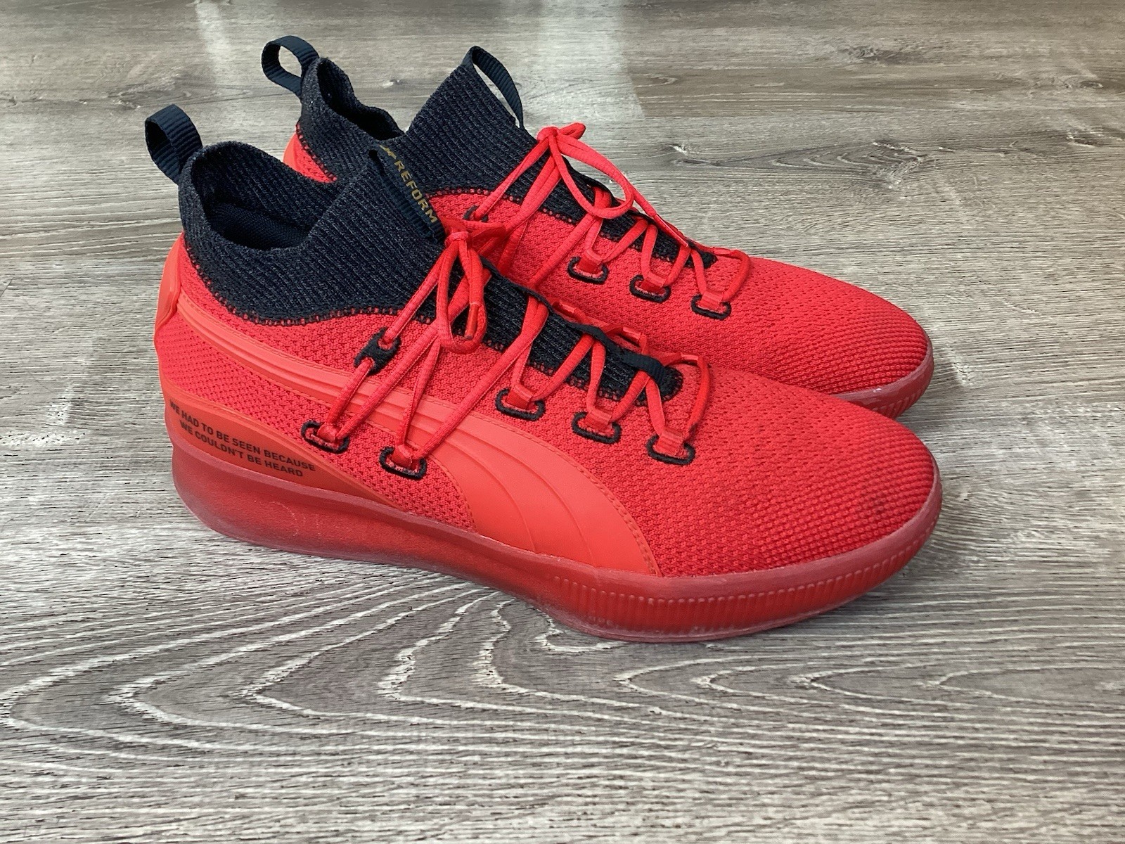 PUMA x Meek Mill Clyde Court REFORM Red Basketball Shoes Mens 13 193461-01