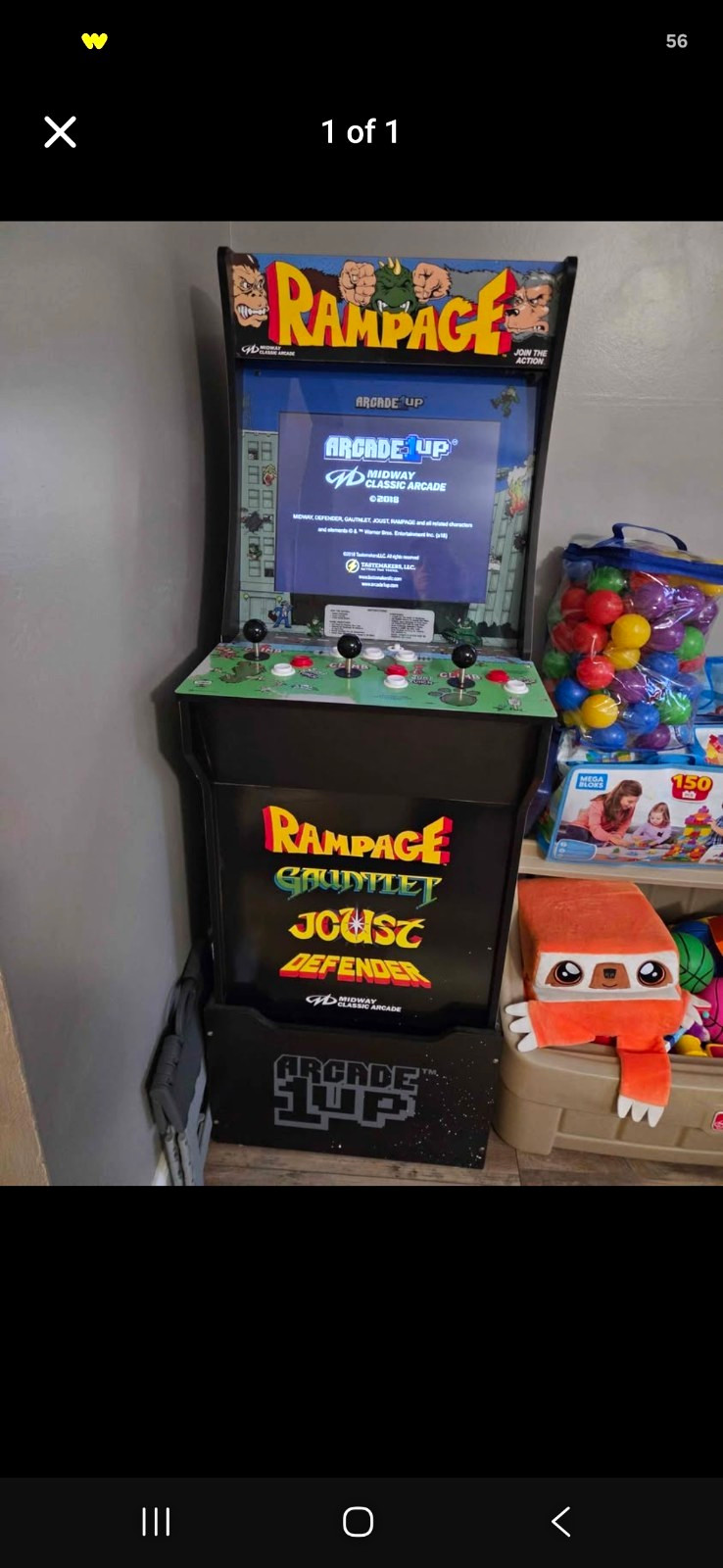 Arcade1Up Rampage Midway Classic Arcade Cabinet Reproduction 2018 Arcade1Up Rampage Midway Classic Arcade Cabinet Reproduction 2018