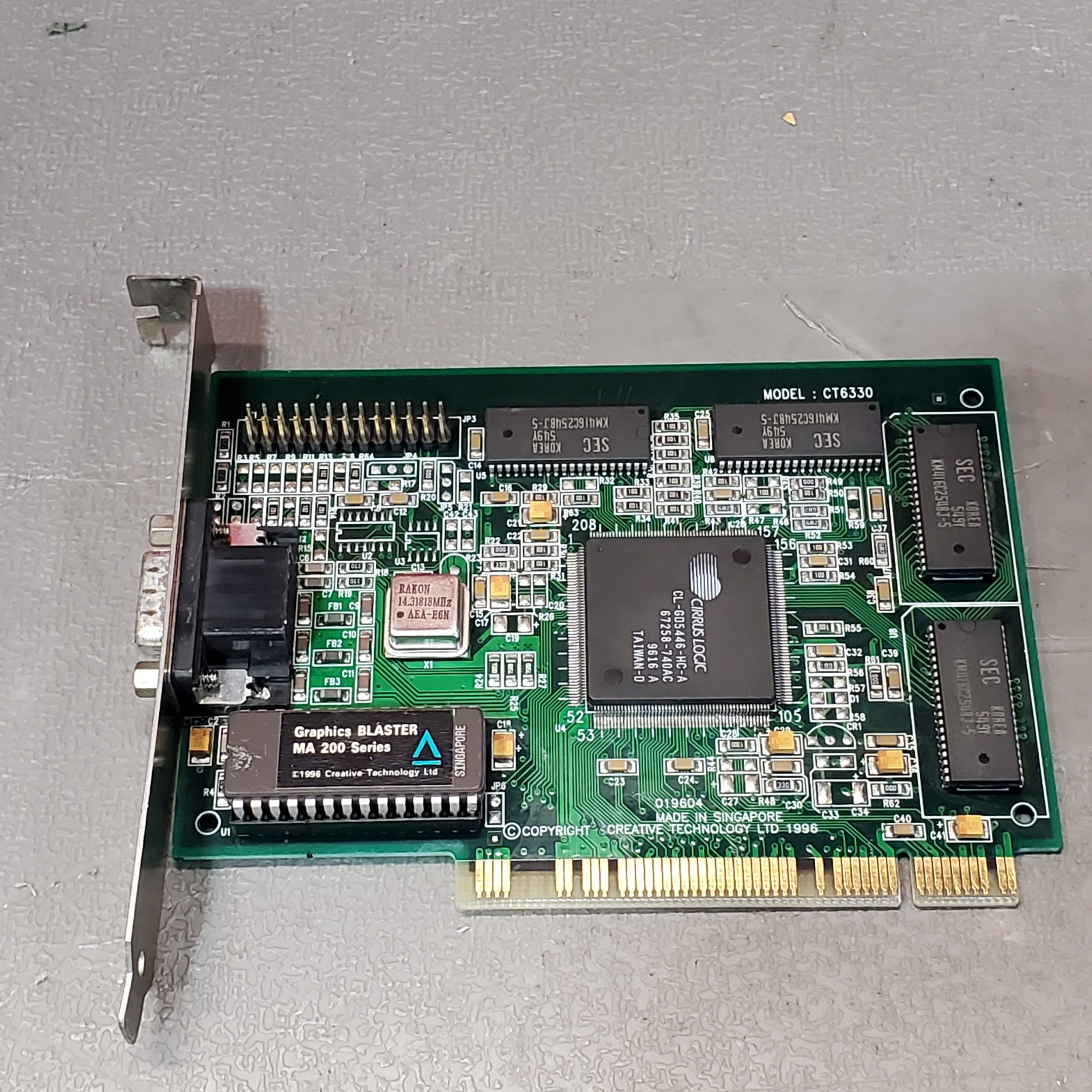 Creative Labs CT6330 Graphics Blaster MA202 2MB PCI VGA Video Card