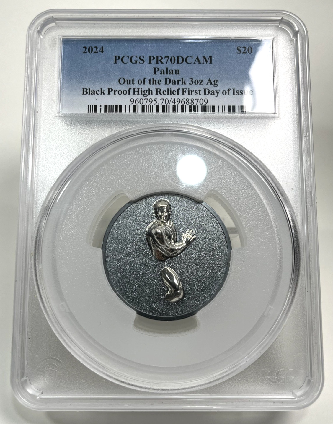 Black Proof 2024 Out of the Dark 3oz Silver PCGS PR70DCAM