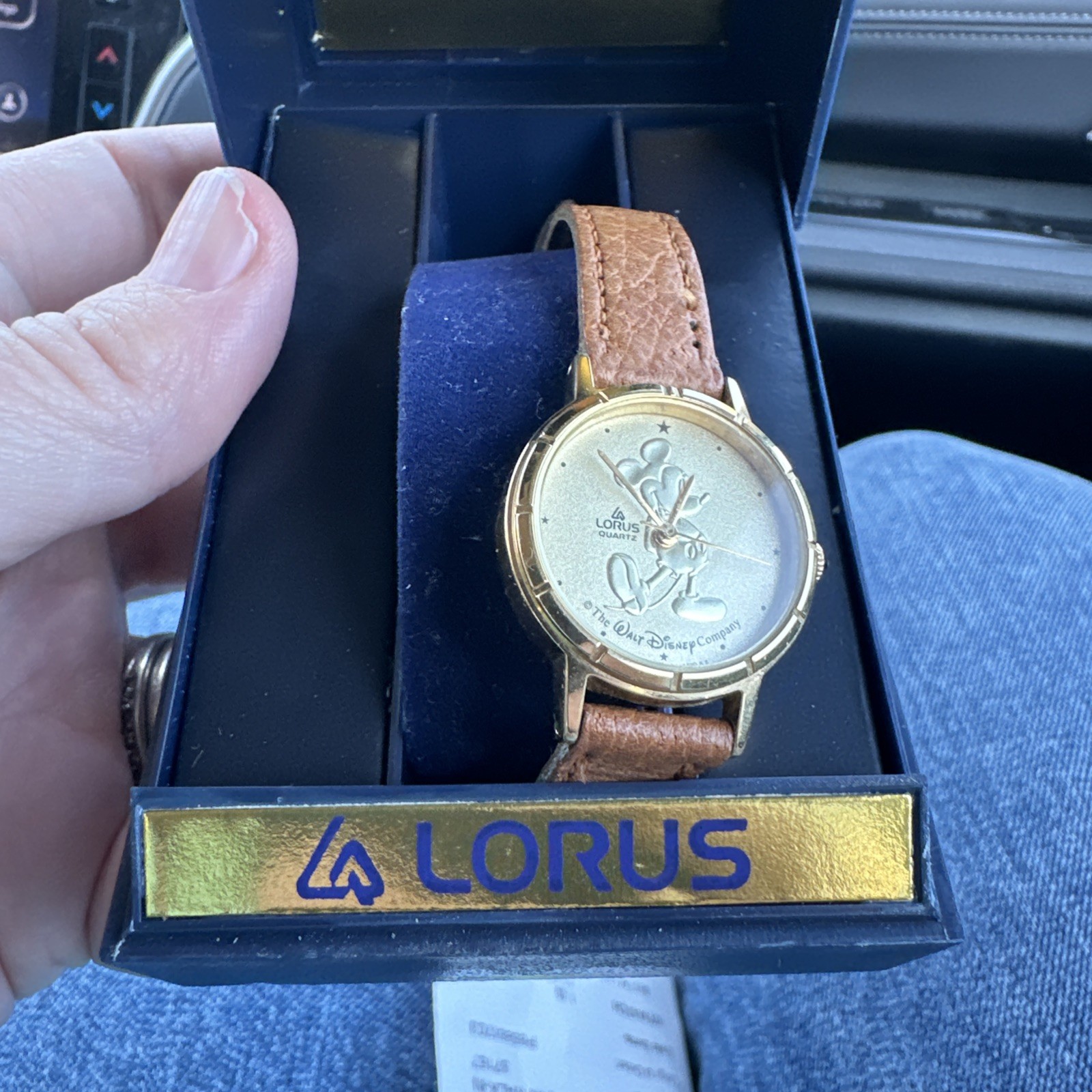 Vintage Walt Disney Mickey Mouse Lotus Watch And Is Working