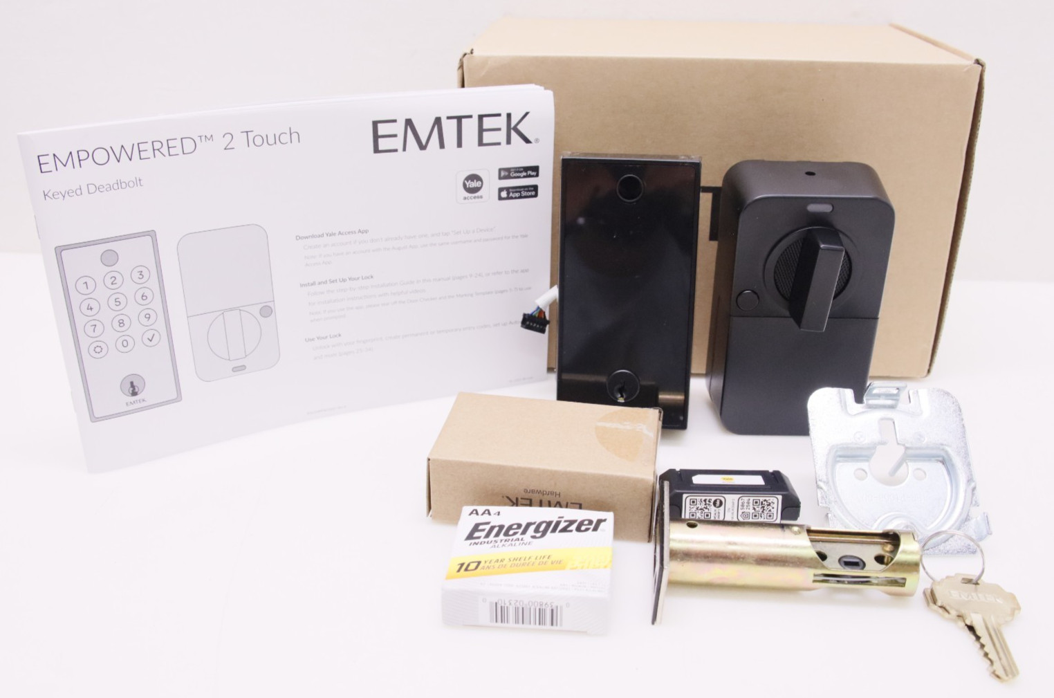 Emtek EMPowered 2 WiFi Motorized Touchscreen Keypad Deadbolt Keyed EMP23231US19
