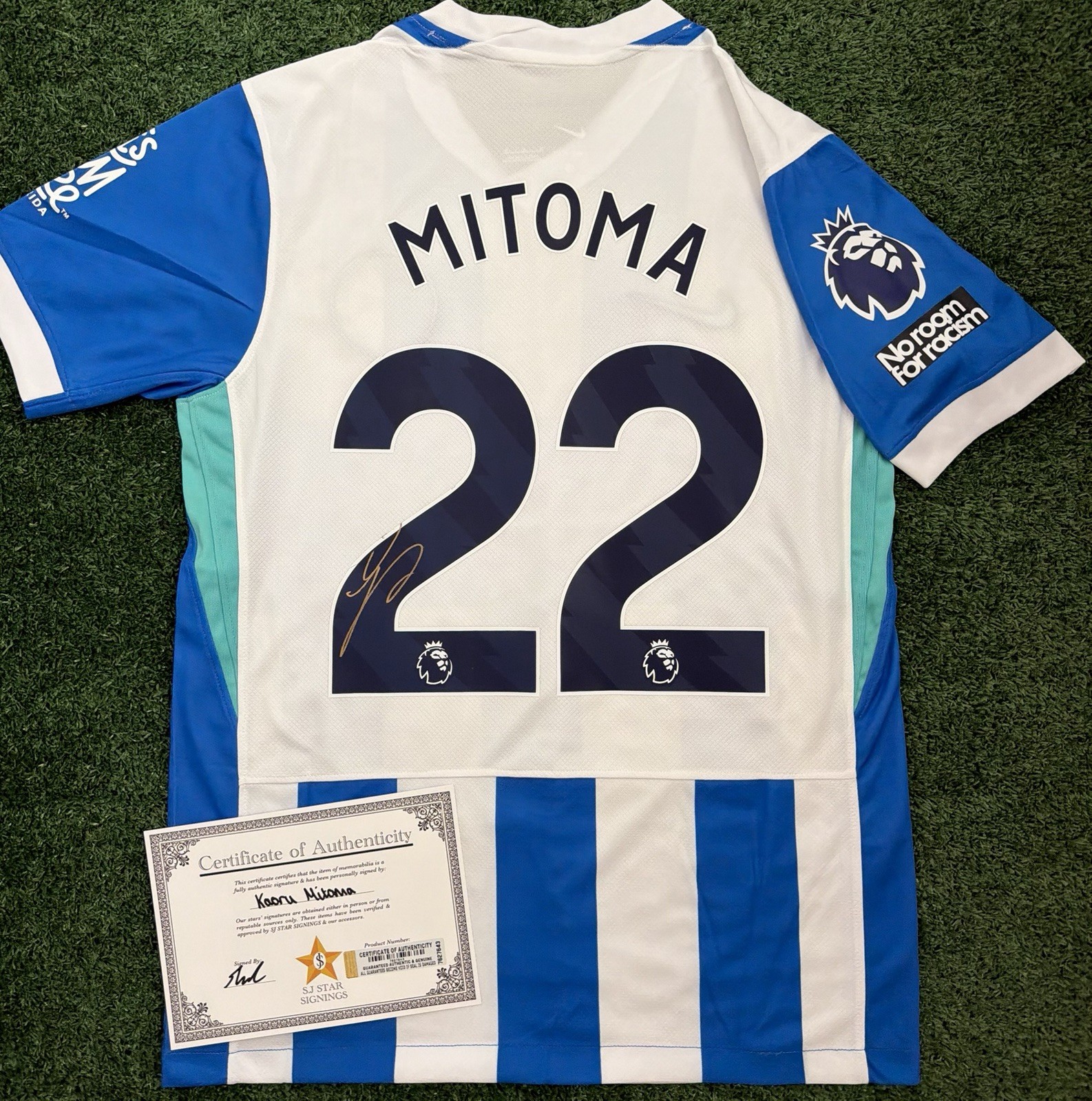 Kaoru Mitoma Signed Brighton 25/26 Home Shirt with EXACT VIDEO PROOF & COA