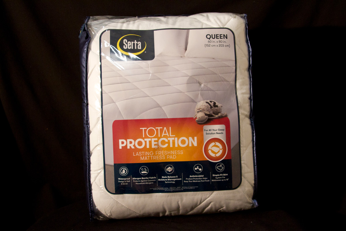 Serta Total Protection Waterproof Mattress Pad Queen 60x80