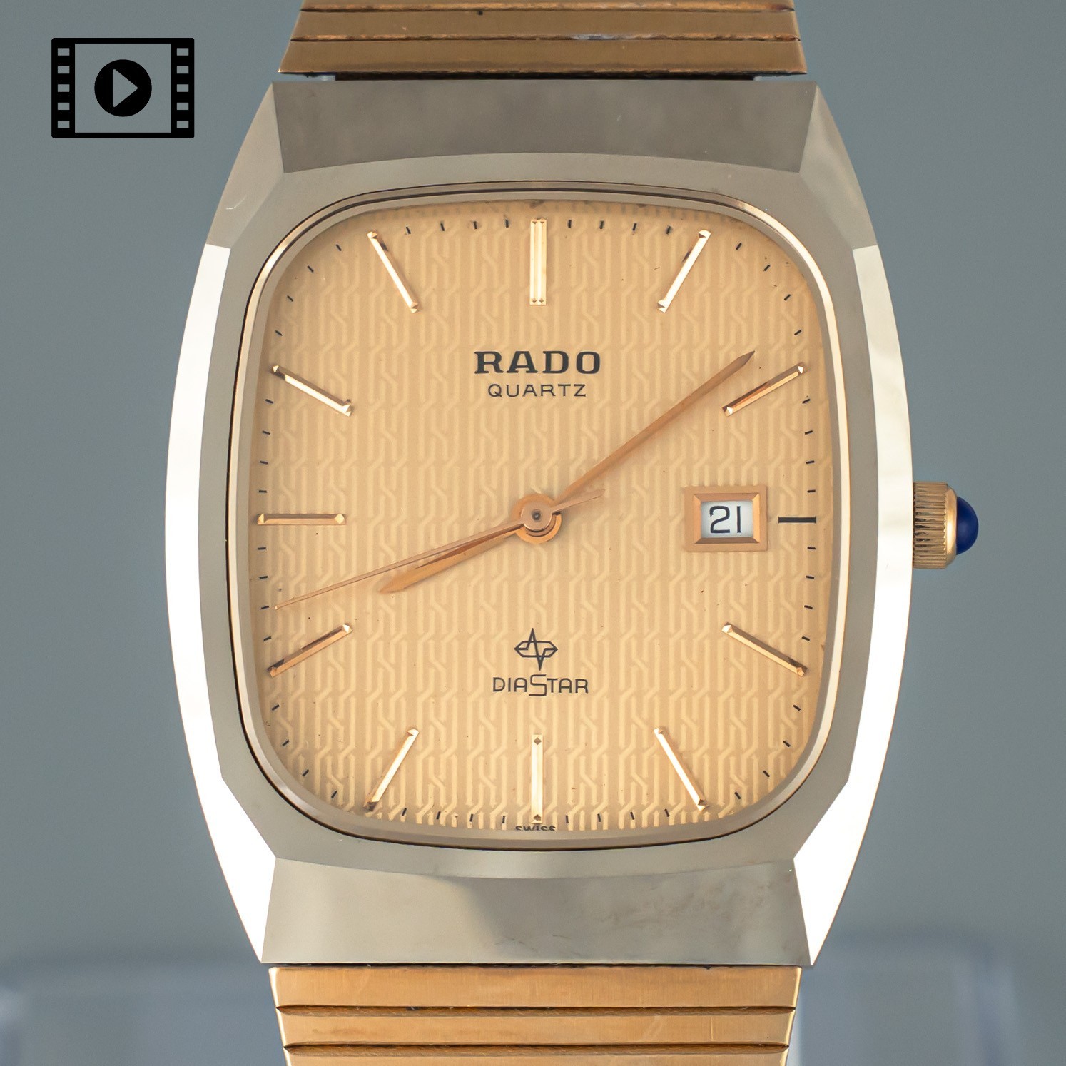 Rado DIASTAR 129.9513.3 [US Stock] Vintage Mens Quartz Watch Swiss Gold *Exc+5