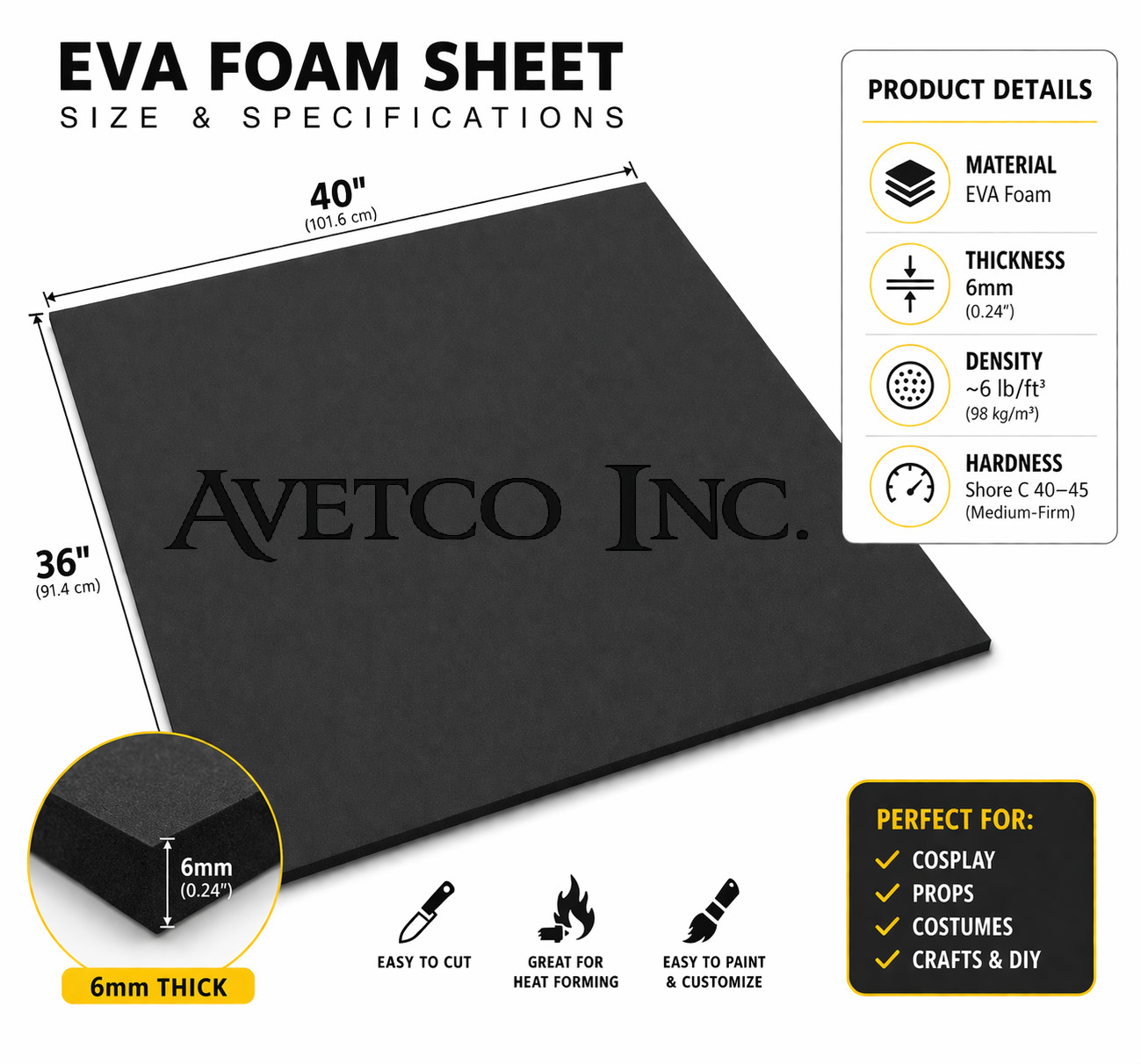 6mm EVA Foam Large Sheet 39\ 6mm EVA Foam Large Sheet 39\