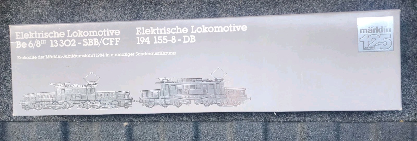 125th Anniversary Märklin HO 330 Electric Locomotive og box with documentation 