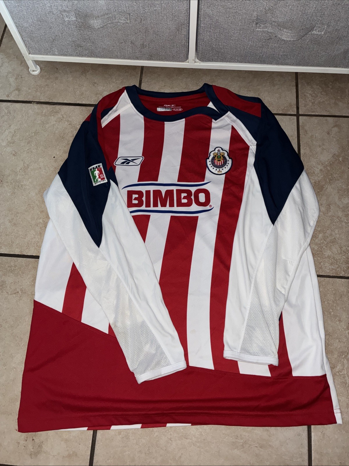 Chivas de Guadalajara Reebok Jersey Authentic Size XL Rare Long Sleeve 2007-08