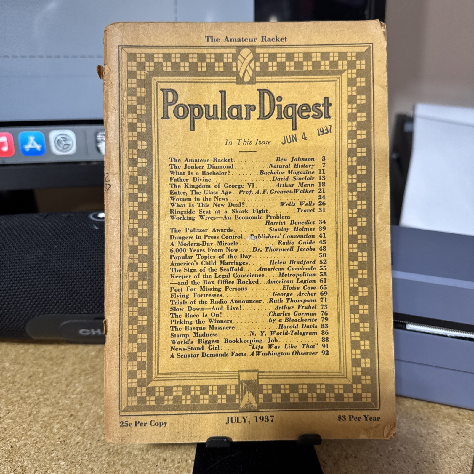 1937 July POPULAR DIGEST MAGAZINE - ISSUE #1