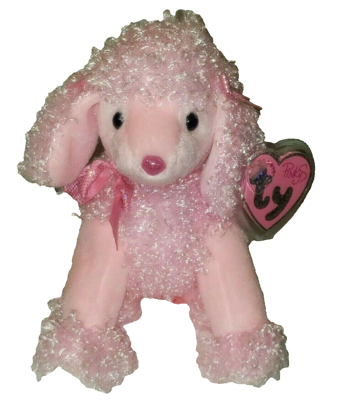 Ty Pinkys Beanie Baby - PINKY POO the Pink Poodle Dog 7